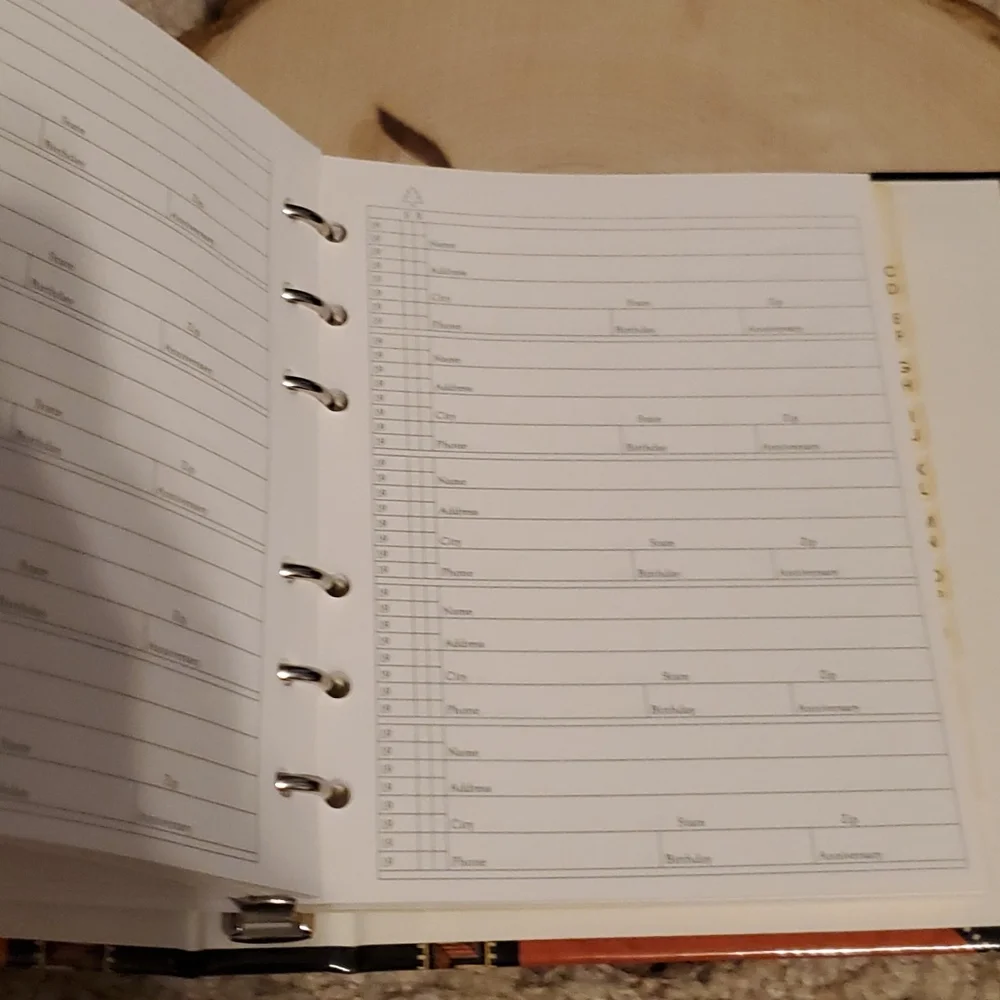 Hallmark Burl Wood Address Book Album